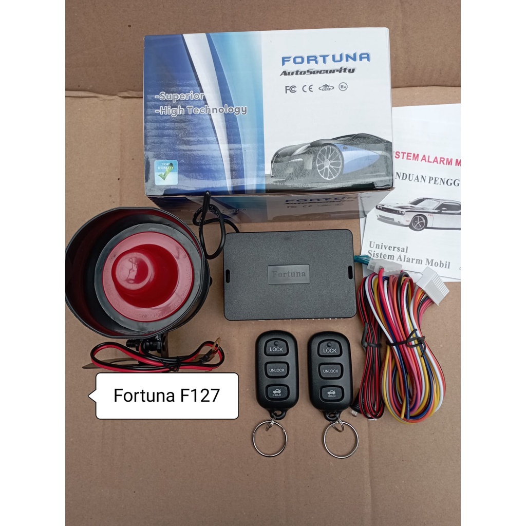 Alarm Mobil merk FORTUNA PREMIUM Remote Remot /Car Alarm FORTUNA System Kunci FORTUNA Model Tombol Universal Remot Alarm Mobil Berkualitas 1 Set ORI BAGUS