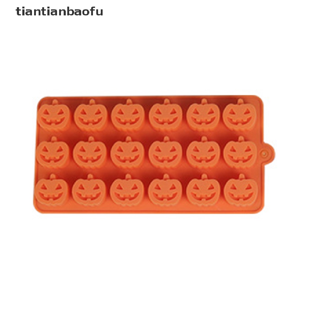 [tiantianbaofu] 18 Holes Mini Halloween Silicone Pumpkin Mold for Thanksgiving Pumpkin Chocolate Gummies Candy Christmas Candy Cake Decoration