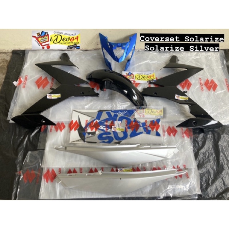 Cover Body Halus Fullset Satria Fu Injeksi Fu Fi Solarize Silver Tritone Original SGP