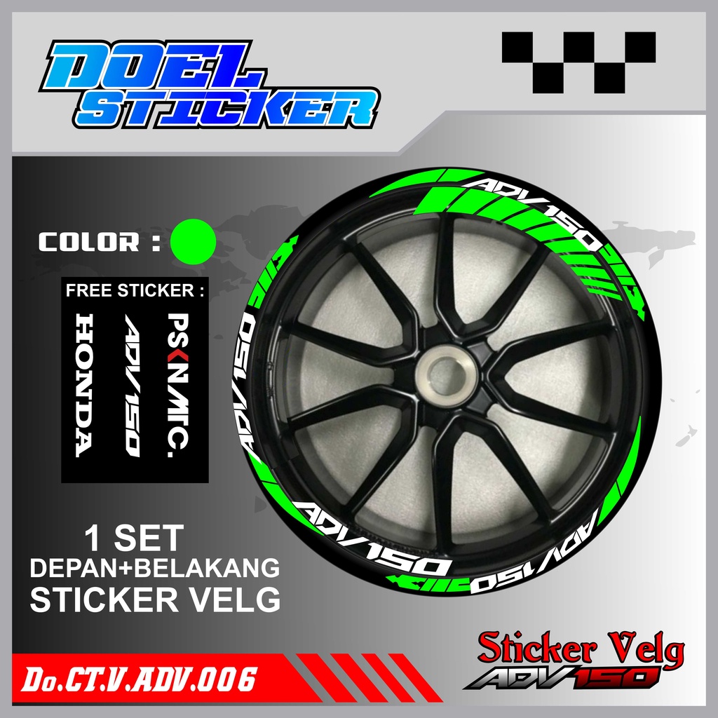 STICKER CUTTING LIST VELG HONDA ADV 150 VARIASI MOTOR DOEL 006