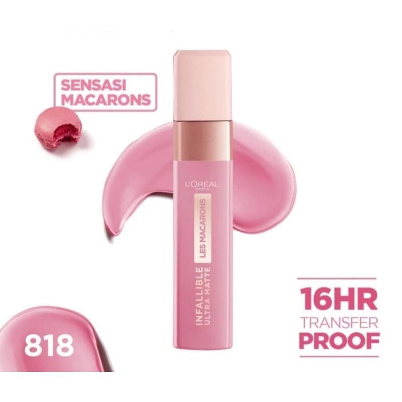 LOreal Paris Infallible Les Macarons - Liquid Lipstik - 818