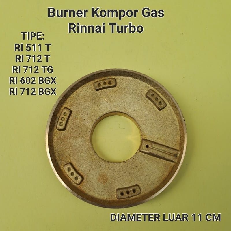 BURNER KOMPOR GAS RINNAI TURBO RI 511T.712TG.712T. 602BGX.712BGX