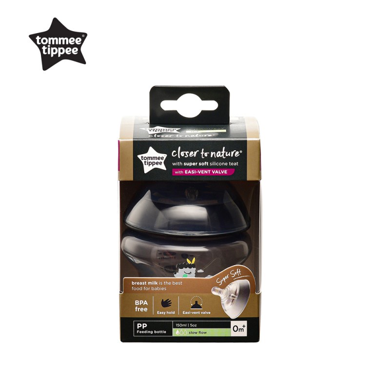 Tommee Tippee Botol Susu Bayi PP Decor Bottle 150 ml - Black