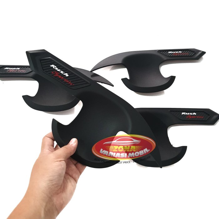 [BISA COD] Outer Handle All New Rush 2018 2019 Hitam Black Premium / Perlengkapan Variasi Mobil Mura