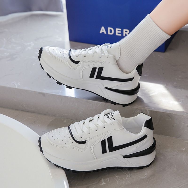 20765 Sepatu Olahraga Wanita Sneakers Putih Import