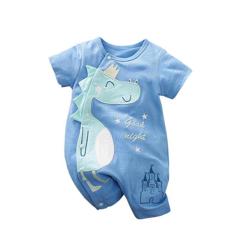 COD- Jumper lengan pendek anak laki laki impor premium / jumper baby lengan pendek biru Seahorses lucu baby 0-2 tahun