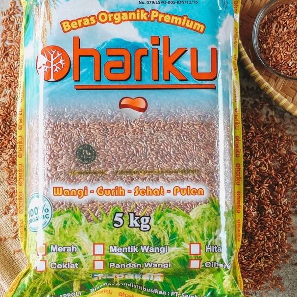 

FREE ONGKIR!HARIKU Beras Organik Merah 5Kg|KD7