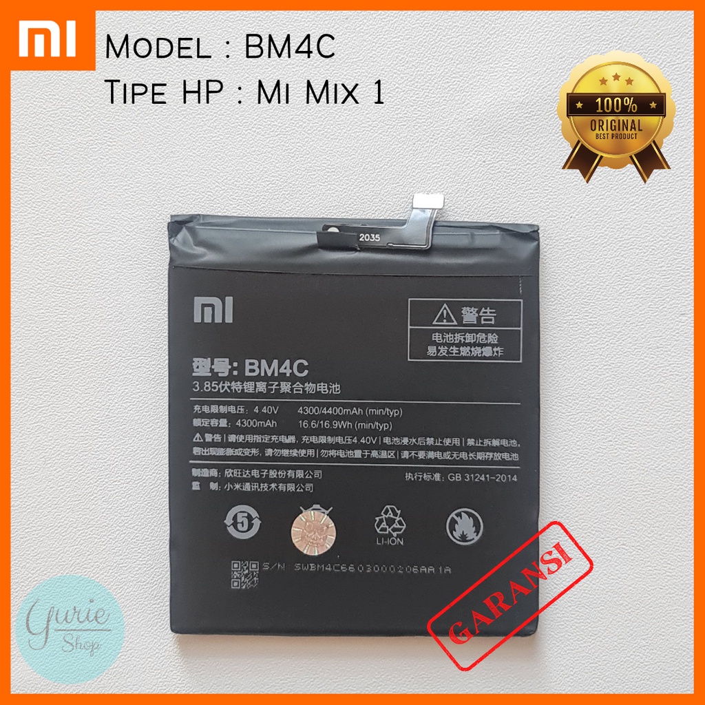 BATERAI BATTERY BATRE XIAOMI MI MIX BM4C ORIGINAL