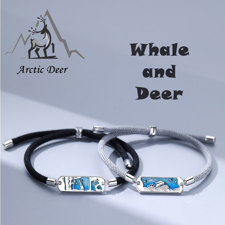 Gelang Pasangan-Whale and Deer gelang couple Chinese style Original Arctic Deer