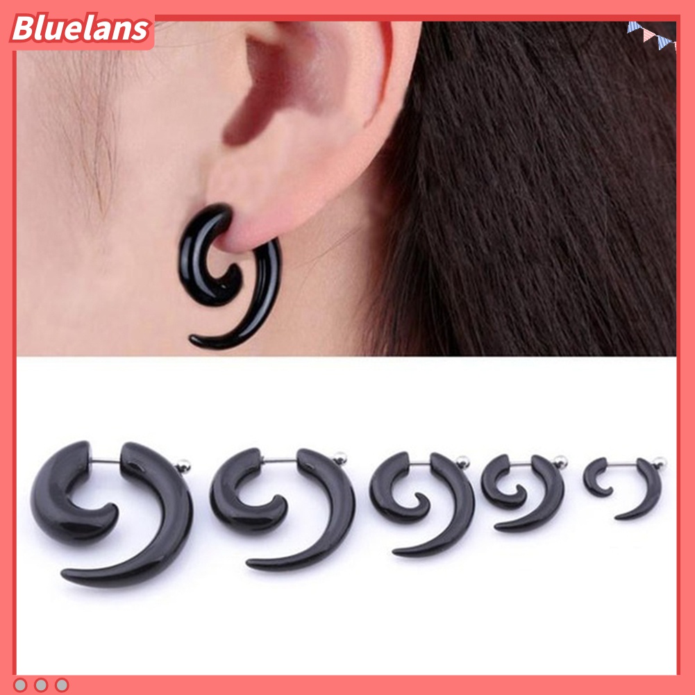 1pc Anting Tindik Telinga Bentuk Spiral Untuk Unisex