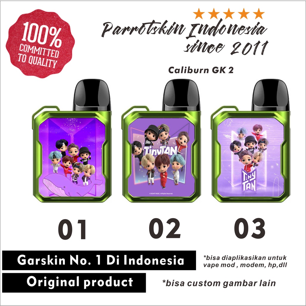 Garskin sticker Caliburn GK2 tinytan bts edition BISA CUSTOM