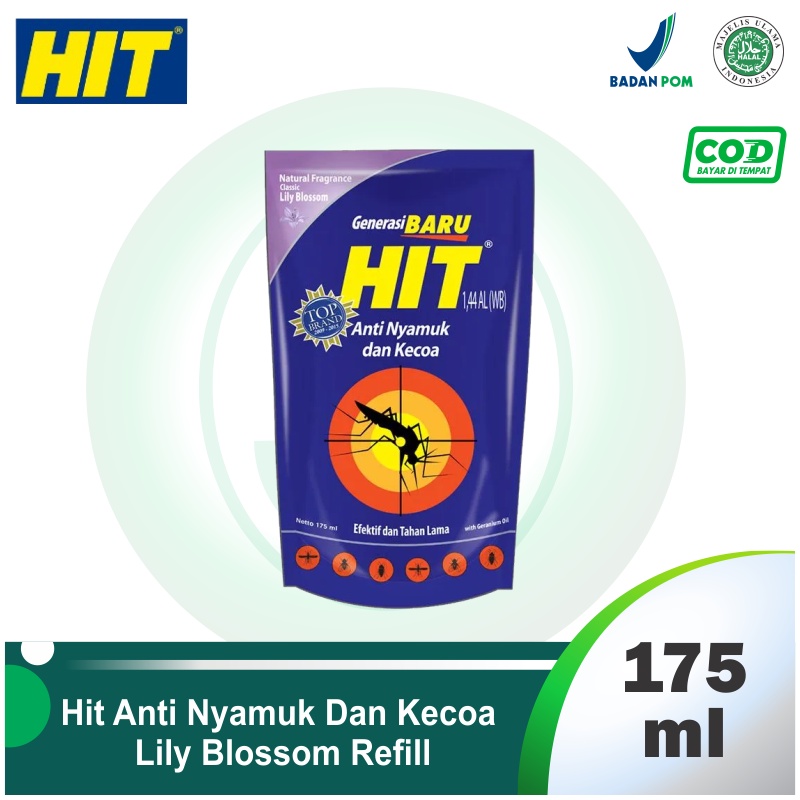 HIT Liquid Pouch Refil 175ml | Jual Isi ulang Obat Nyamuk Semprot
