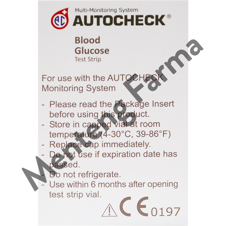 Strip Autocheck Glucose Isi 25 Strip - Alat Tes Strip Gula Darah