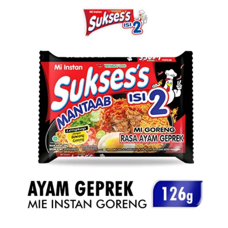 

1 DUS/24 PCS MIE GORENG SUKSES ISI 2 AYAM GEPREK