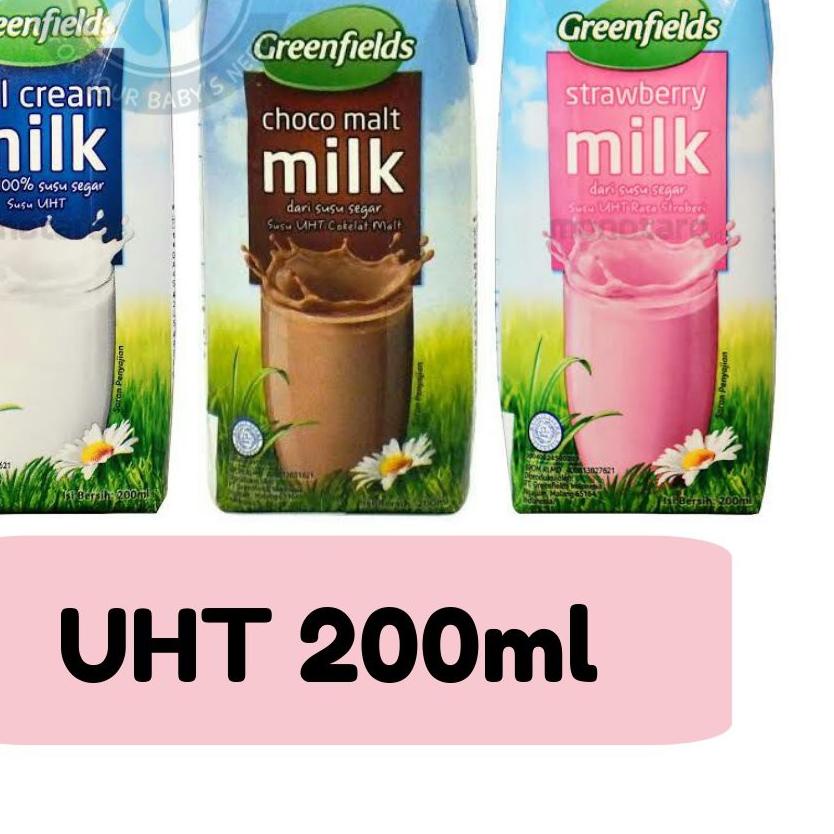 

SALE!!UHT Greenfields 200ml Perkarton isi 24 Greenfield|SQ8