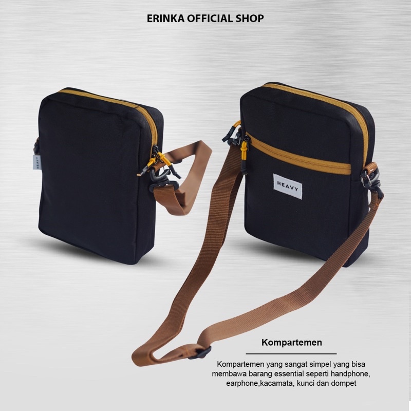 Slingbag Heavy|Nykew Black Cross body bag Heavy | Tas selempang pria