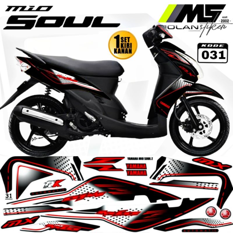 Decal Sticker Striping Variasi Mio Soul Karbu 2006-2012 -Mio Soul 115 - Mio Soul Lama/Old - Mio Soul