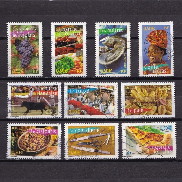 

0777 Perangko Prancis 2004 Regions of France 12v Used