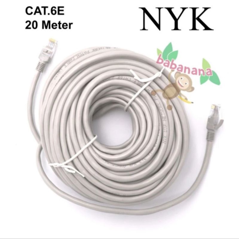 Kabel Lan NYK 20 Meter Cat.6E ethernet rj45 cable 20M Original