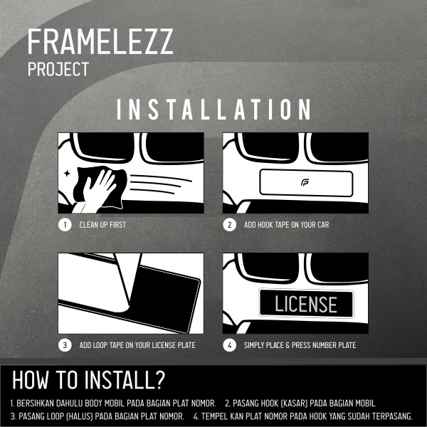 Dudukan Plat Nomor Mobil Frameless Tatakan Plat Nomor Mobil Frameless Plat Mobil  by Framelezz Project Frameless License Plate