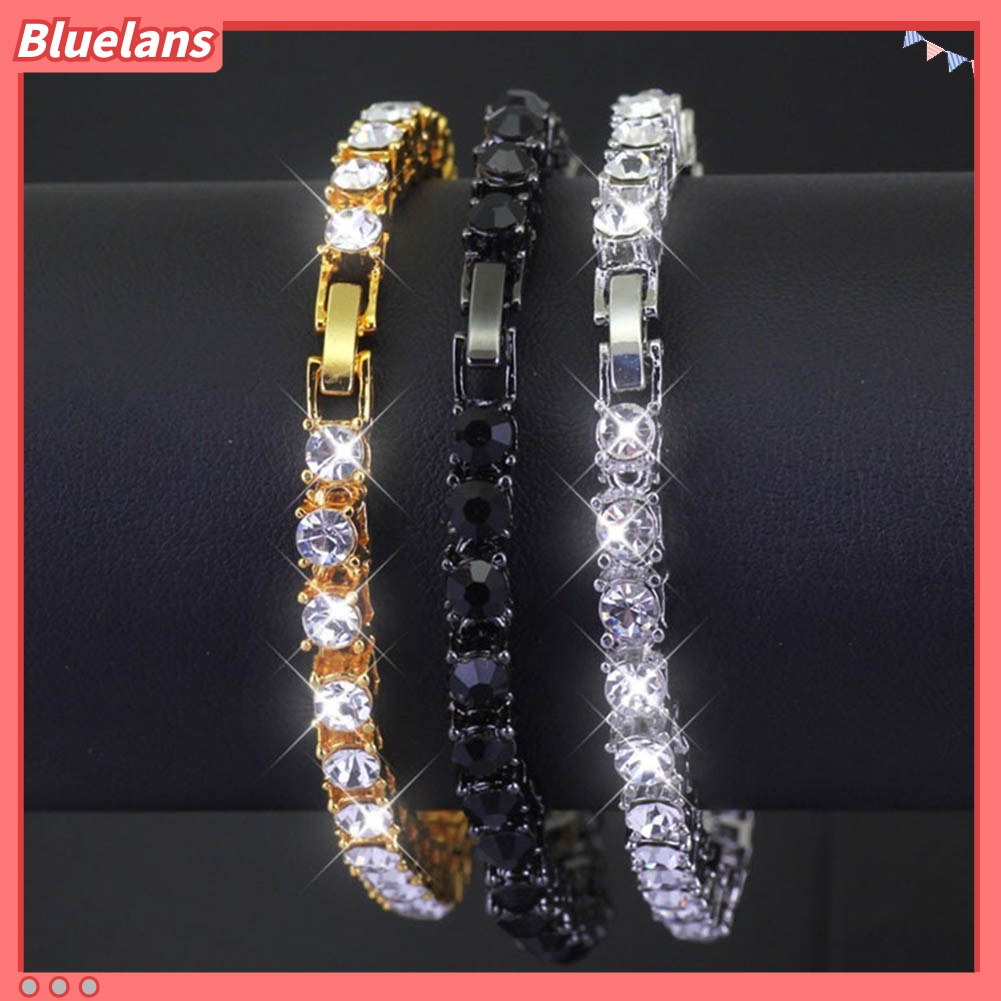 Gelang Berlian Imitasi Glitter Baris Tunggal Untuk Unisex