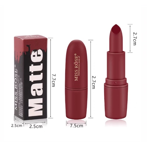 Miss Rose Lipstick Tahan lama Matte Kecantikan Pelembab Bibir Halus 20 Color