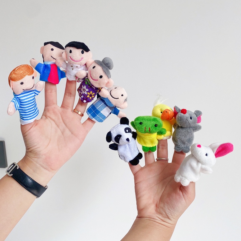 Boneka Jari Mainan Anak Bayi Finger Puppet Mainan Edukasi Boneka Tangan Karakter B216-217