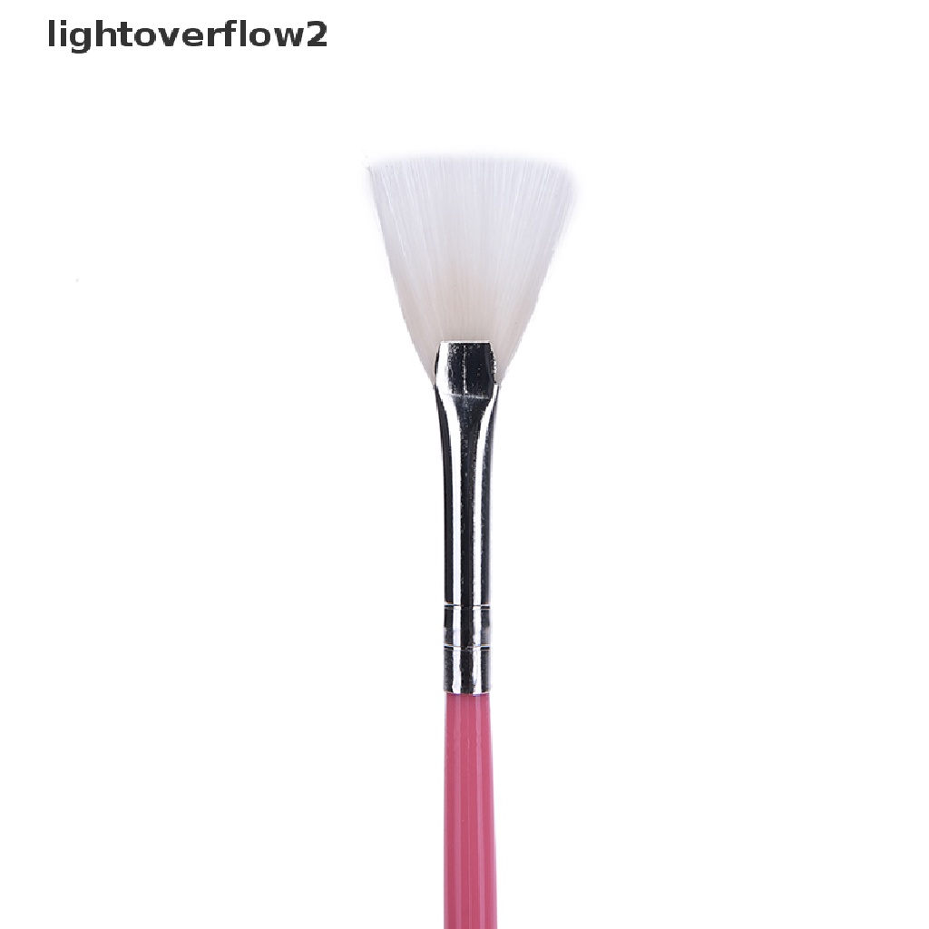 (lightoverflow2) 1pc Brush Nail Art Bentuk Kipas Warna Gradasi