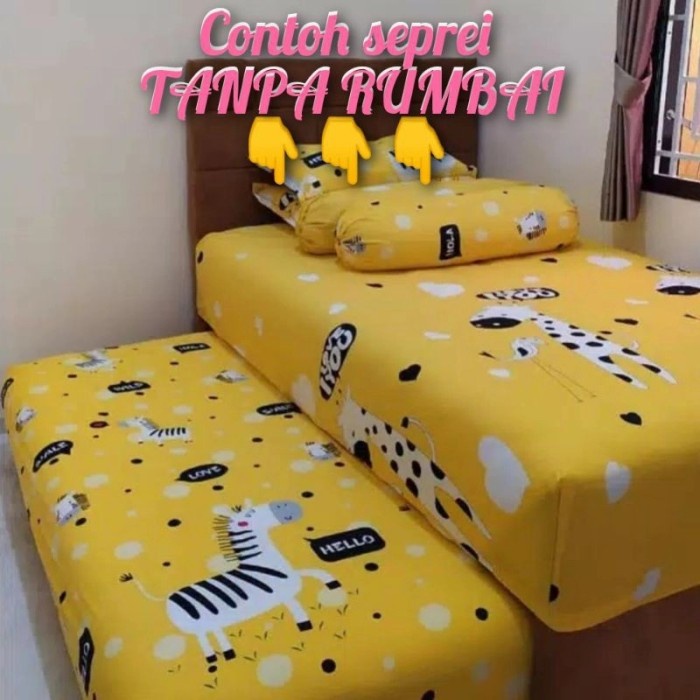SEPREI 120x200 seprei Sorong double bed 2in1 kasur katun terlaris terbaik polos karakter springbed s