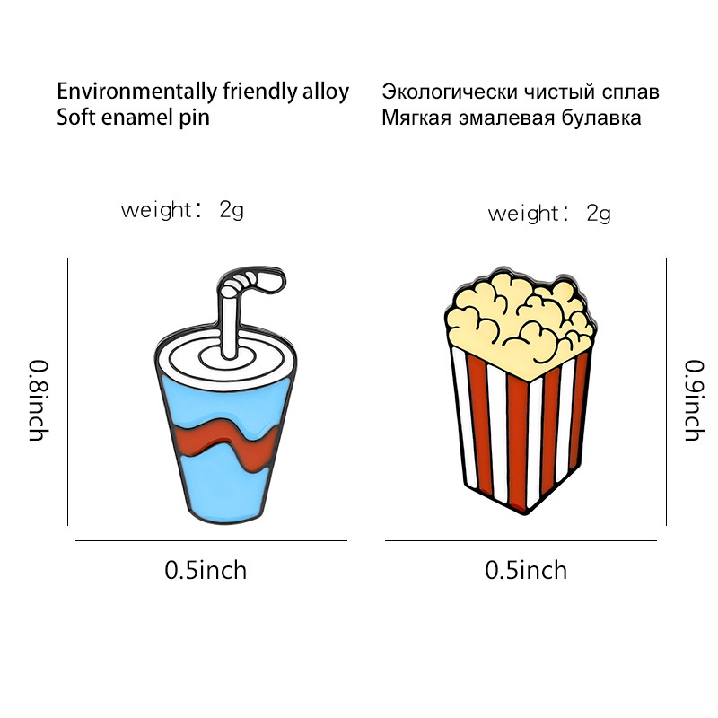 Bros Bentuk Kartun Popcorn Cola Untuk Aksesoris Pakaian