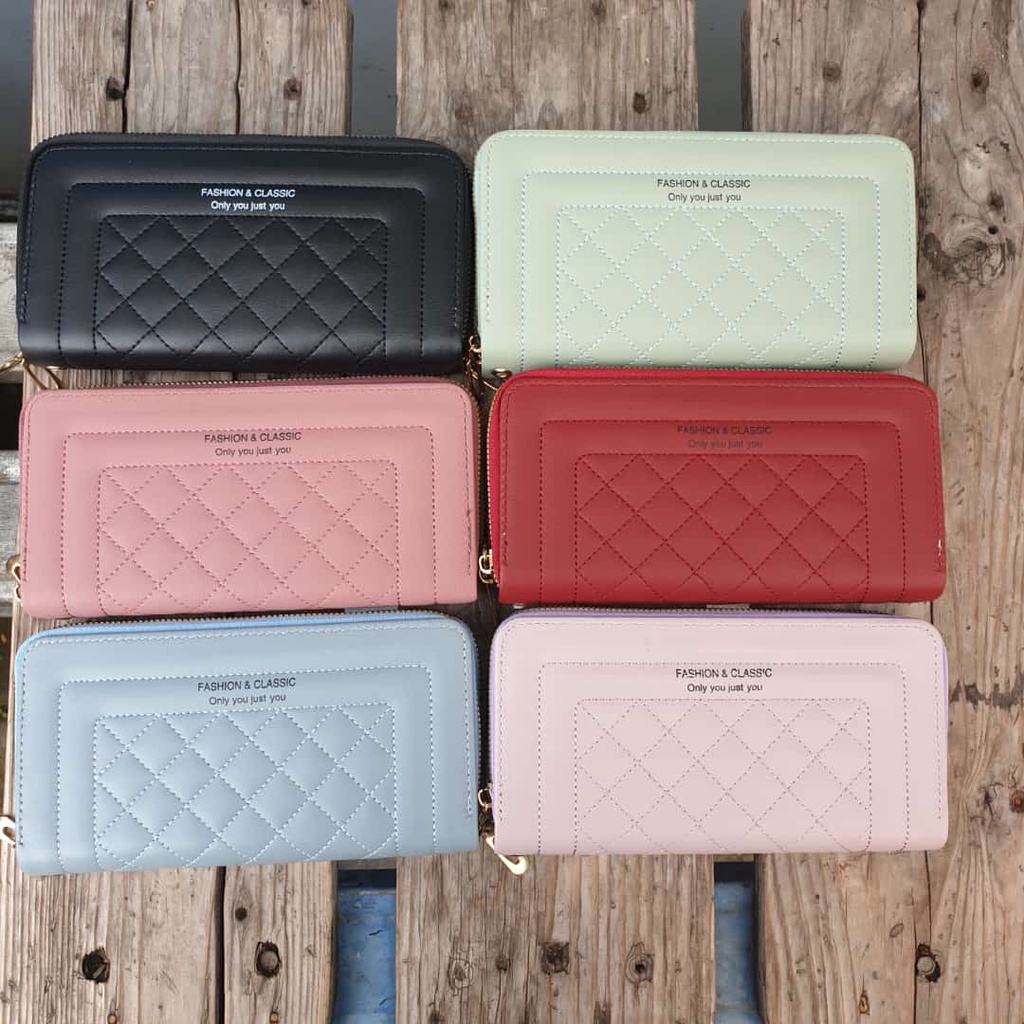 PX 641 Dompet Panjang Wanita 2 Ruang (2 Resleting) - Dompet Import Kualitas Premium - Dompet Cantik 