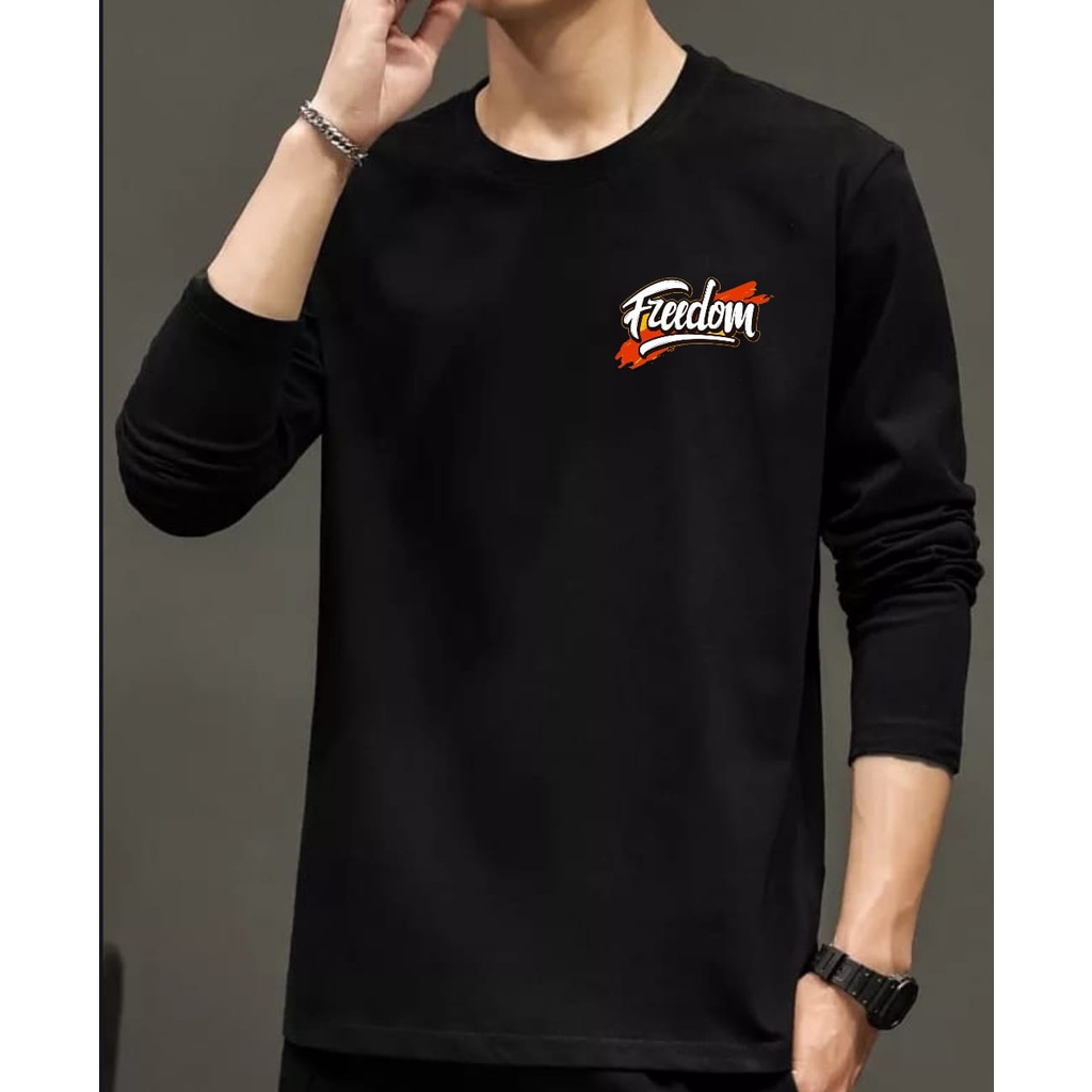 KAOS LENGAN PANJANG PRIA-BAJU LENGAN PANJANG PRIA-KAOS PRIA KEREN-KAOS PRIA-UKURAN M/L/XL/XXL-BAJU M