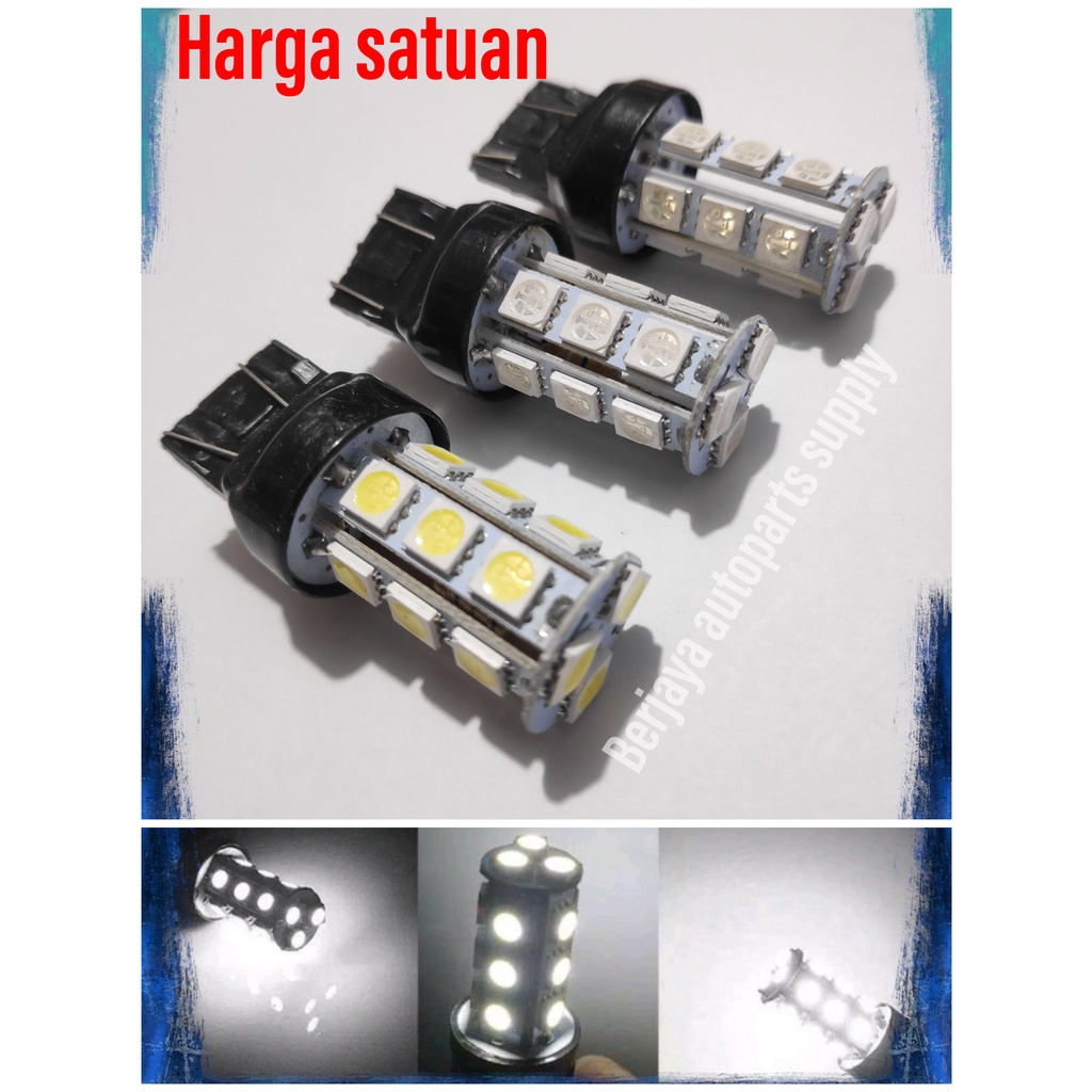 Lampu Rem T20 KAKI 2 12V 18 LED KEDIP FLASH