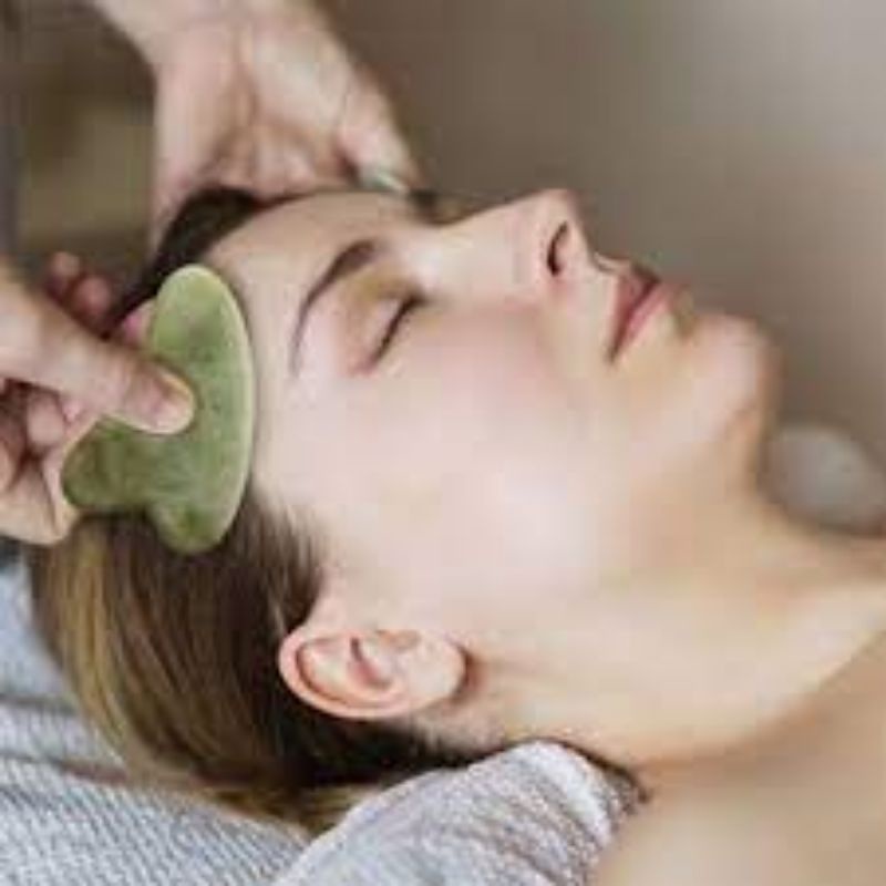 ALAT PIJAT WAJAH TERAPI MUKA BATU JADE ROLLER GIOK GUASHA ASLI ALAMI MASSAGE MASSAGER STONE FACIAL S480