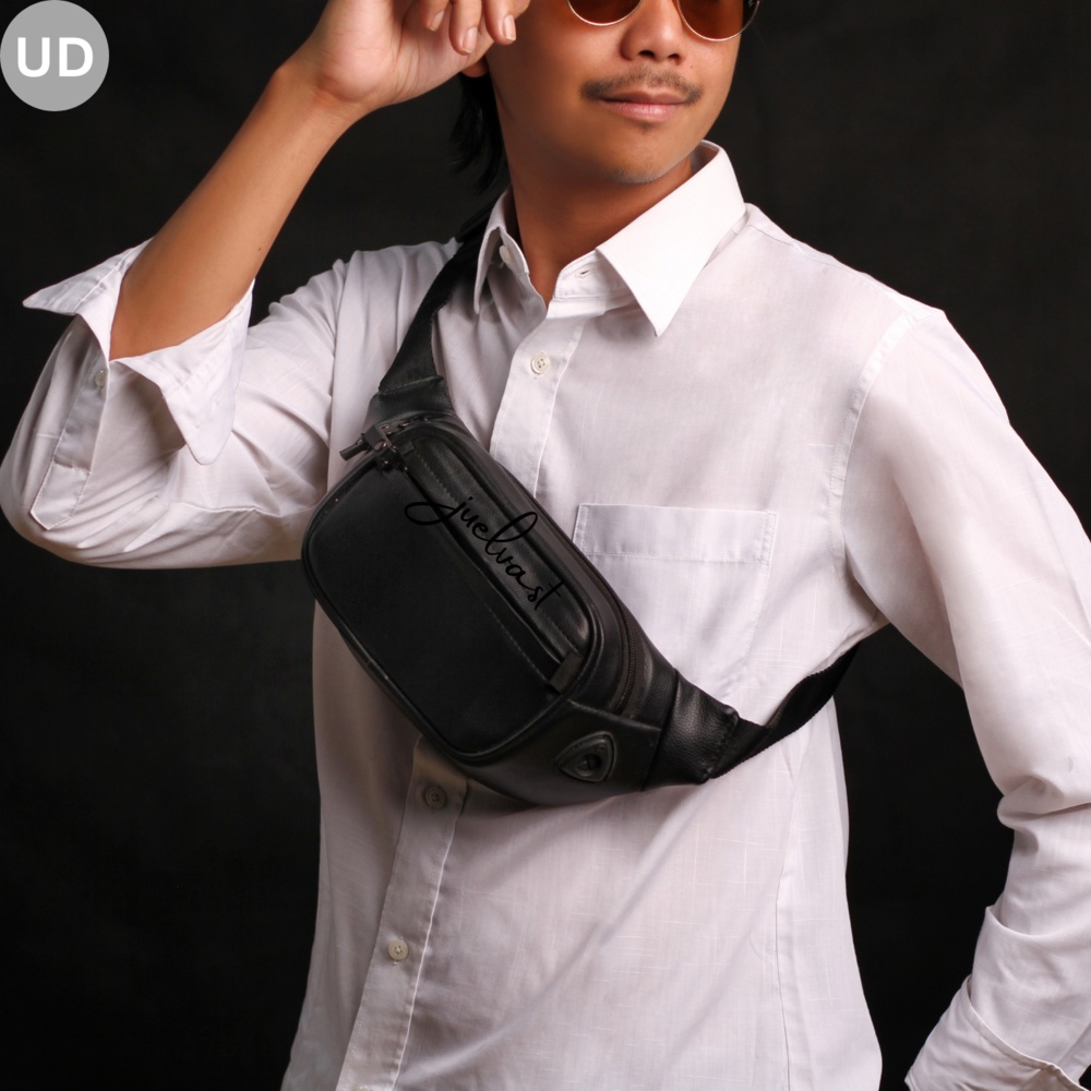 Tas Selempang Pria Wanita / Waistbag / Tas Pinggang/ Tas Bahu / Sling Bag Kulit PU Leather Waterproof