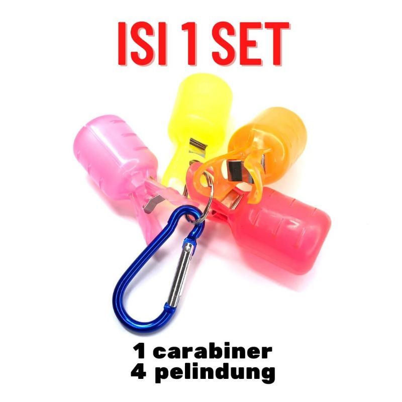 1 Set Carabiner + 4 Pelindung Kail Egi