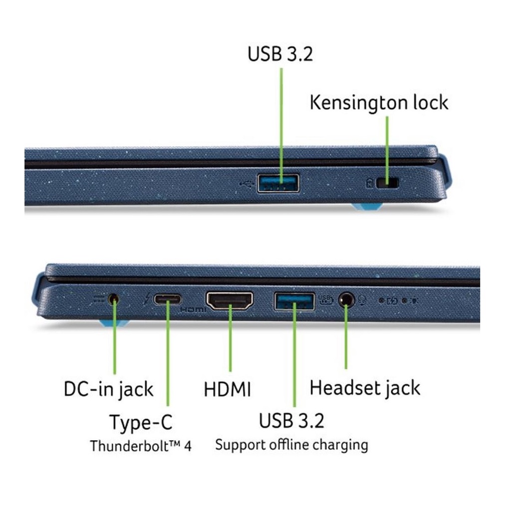 ACER Aspire Vero AV14-51-53ED Intel EVO Core i5-1335U 16GB SSD 512GB 14&quot; FHD Iris Xe W11 OHS