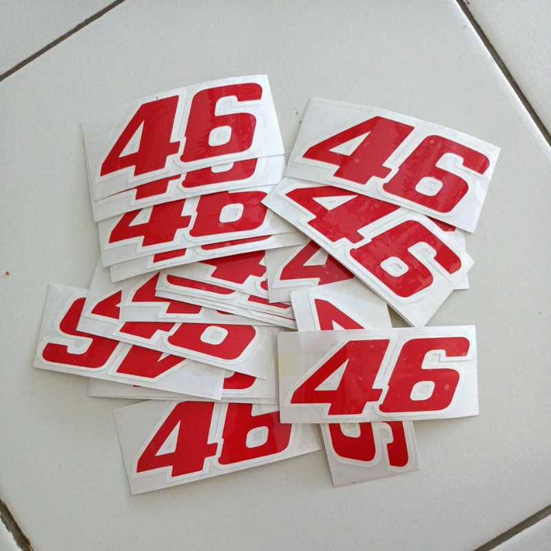 STIKER CUTTING ANGKA 46 ROSSI