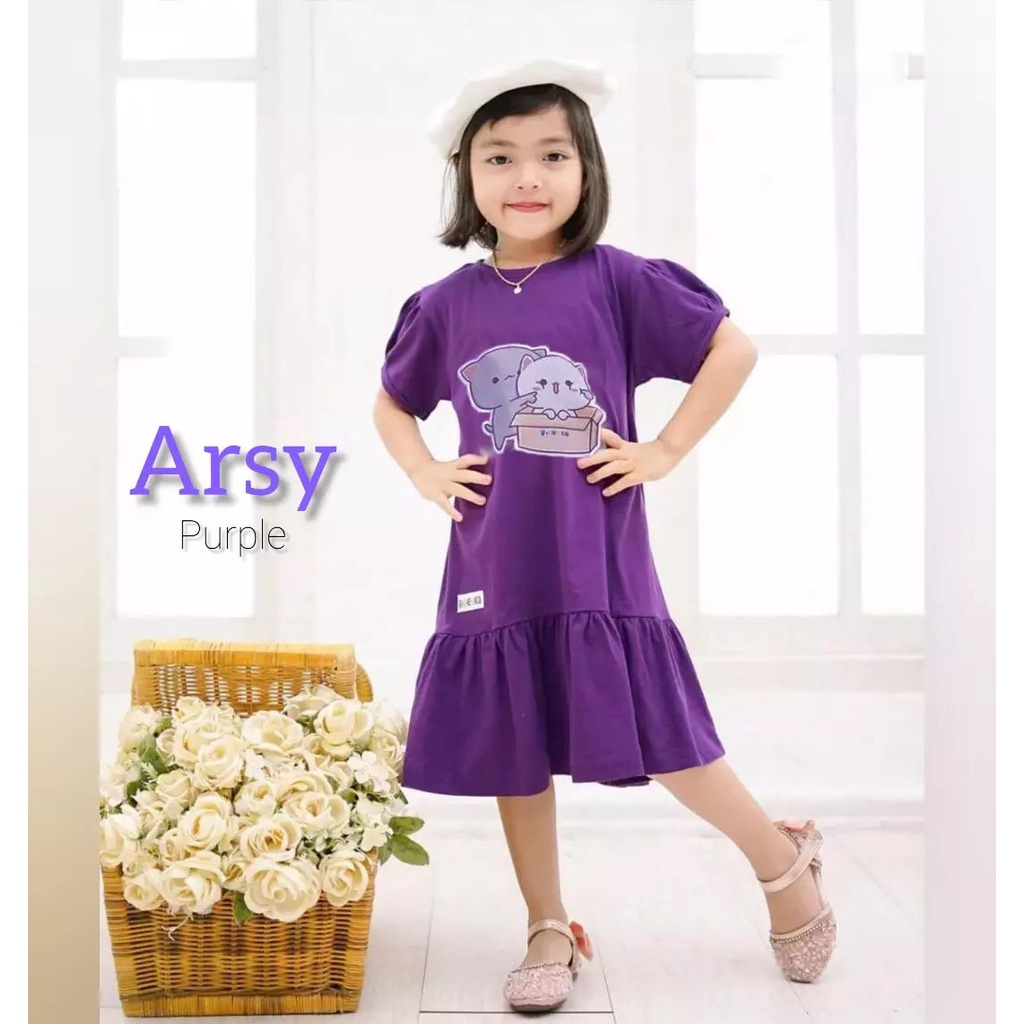 GAMIS ARSY KIDS BAHAN COMBED UKURAN S M L GAMIS ANAK TERBARU 2022 PAKAIAN MUSLIM ANAK PEREMPUAN PAKAIAN ANAK PREMPUAN DRESS ANAK 7 - 12 TAHUN