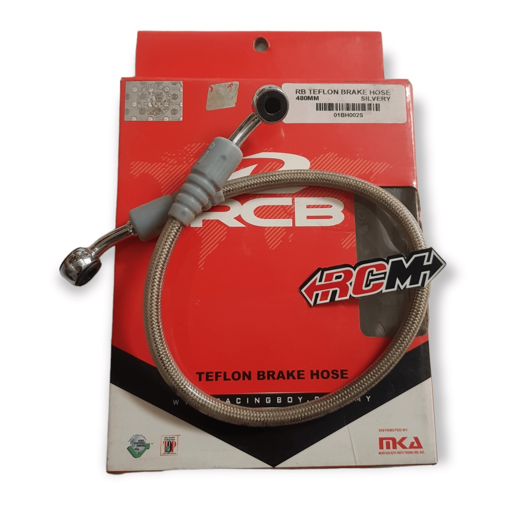 SELANG SLANG TEFLON REM CAKRAM BRAKE HOSE SILVER 48CM 48 CM ORI ORIGINAL RCBB RACINGBOY RACING BOY ASLI