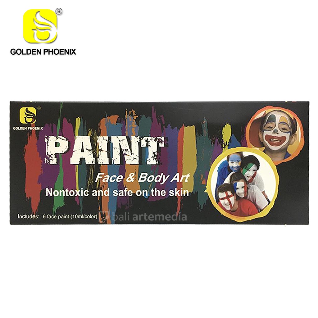 Golden Phoenix PAINT Face &amp; Body Art set 6x10ml