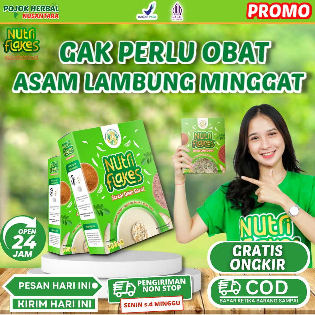 Jual Cod Nutriflakes Kemasan Gram Sereal Umbi Garut Terapi Asam Lambung Maag Gerd Dan