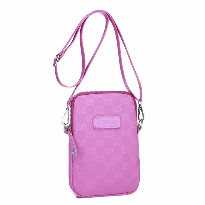 Promo Tas Selempang Wanita OUOGI Import Sling Bag Perempuan Mini - Pink Fanta