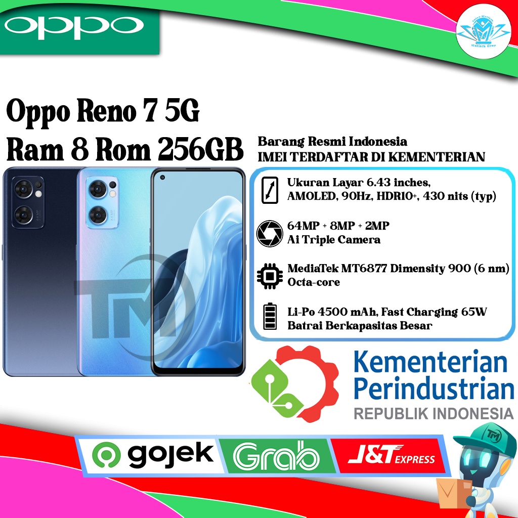 Oppo Reno 7 5G Ram 8 Rom 256GB
