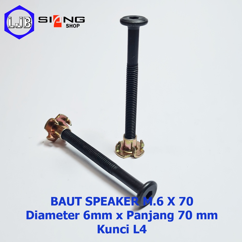 Baut Speaker Cakar M6 panjang 3 sd 7cm