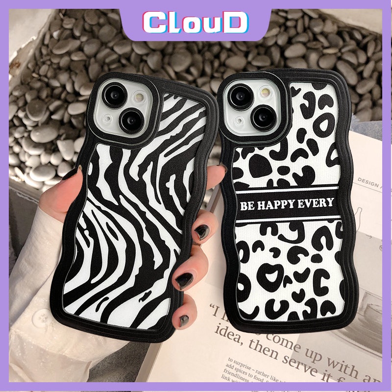 Casing Leopard Soft Tpu Case Realme C35 C33 C30 C15 C20A C20 C21Y C12 C11 C25 C25Y C3 C25s Realme 6i 5s 10 8 9 7 7i 5i 5 C1 Tepi Bergelombang Motif Zebra Anti Jatuh Garis Tidak Teratur Cover