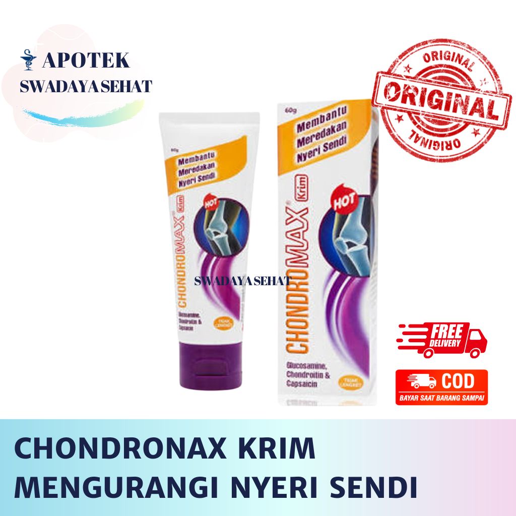 CHONDROMAX KRIM 60GRAM - Cream 30 Gram Salep Mengurangi Nyeri Sendi Glucosamin
