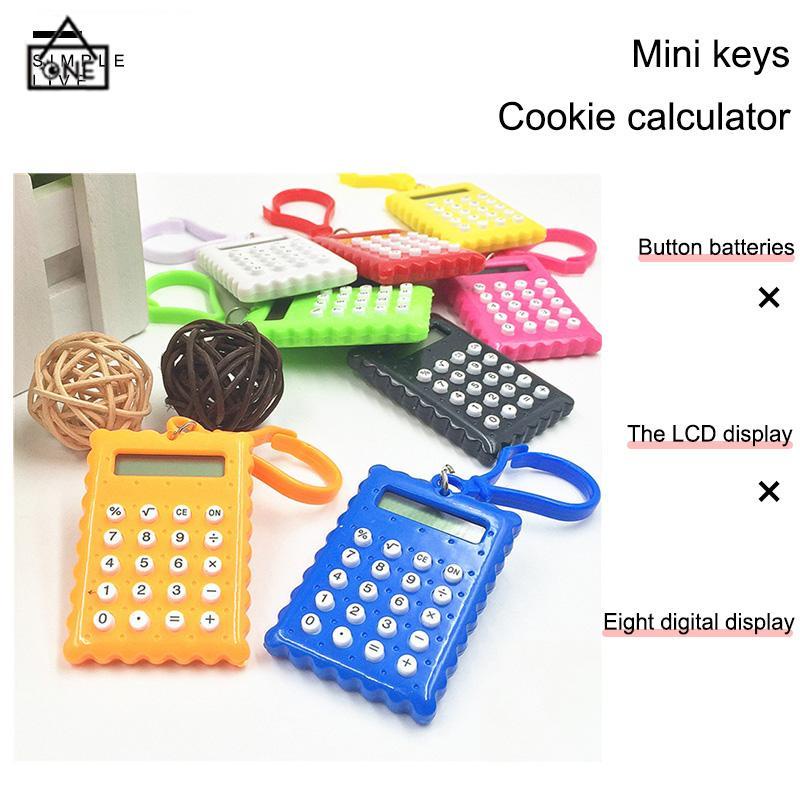 COD❤️Kartun Korea Candy Kalkulator Mini Pelajar Kalkulator Portabel Ujian Gantungan  Kunci Komputer brick design colourfull warna warni -A.one