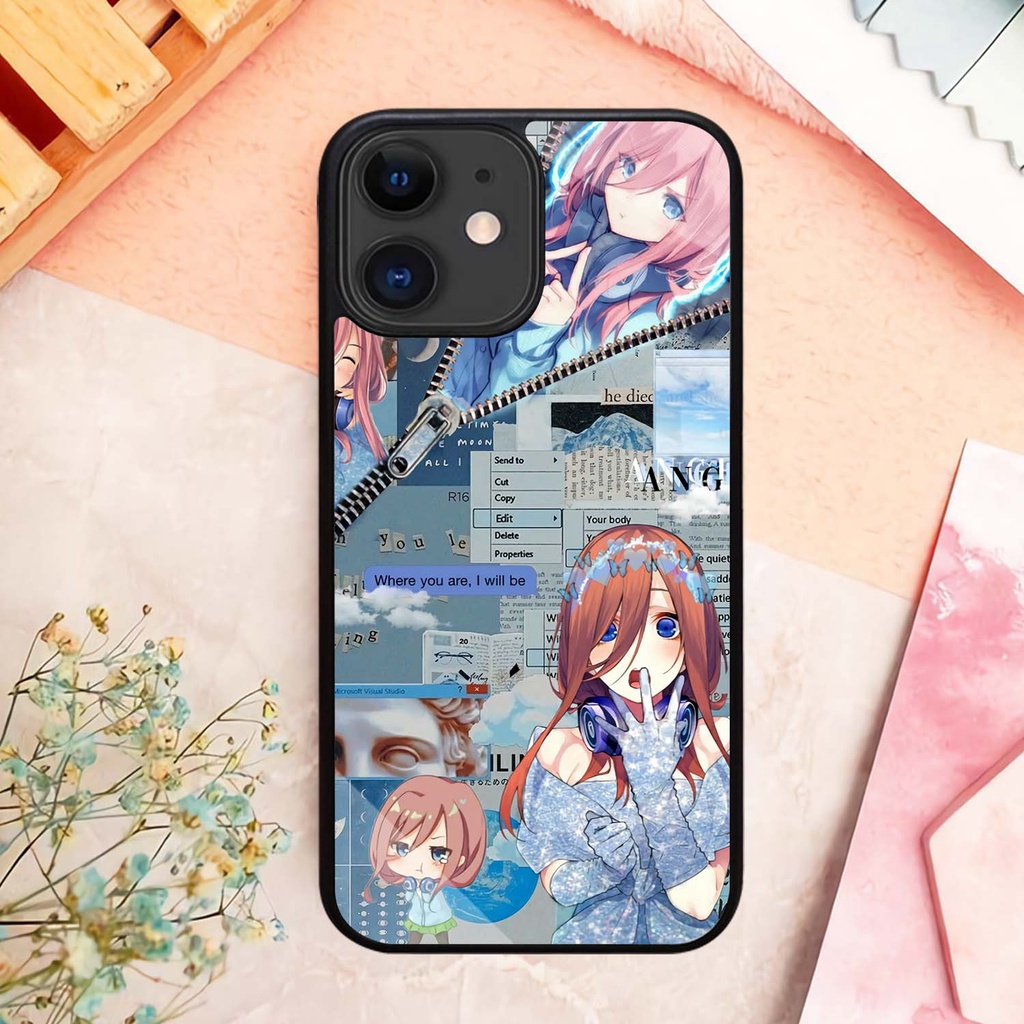 Case Kilau Iphone 11 | Casing Hp Glossy | Motif Miku Nakano