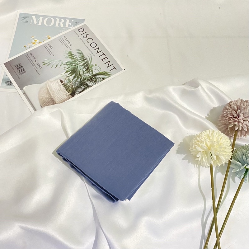 Paris Premium Voal // Paris Premium // Segi Empat Paris Polos-biru denim